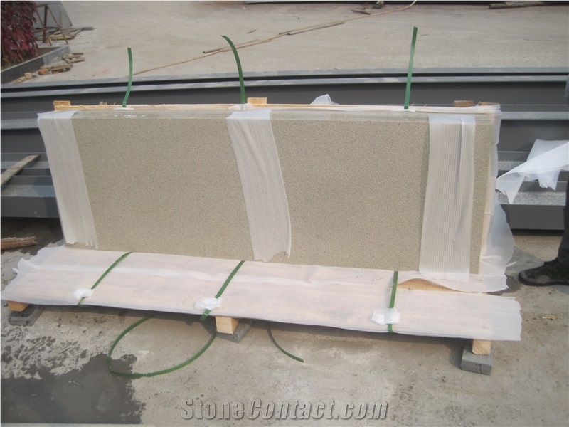 China Sandy Yellow Granite Slabs, Tiles, Cut-To-Size, Wall Cladding, Wallstone
