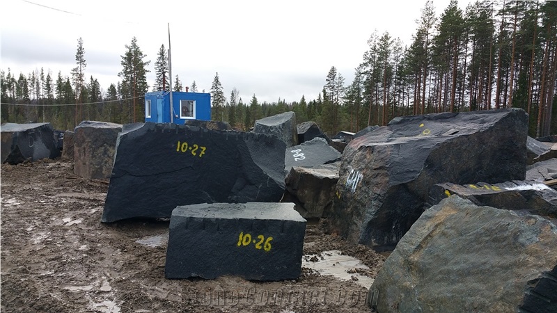 Gabbro Diabase - Karelia Black Granite Blocks