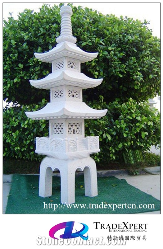 Antique Granite Garden Stone Pagoda for Outside