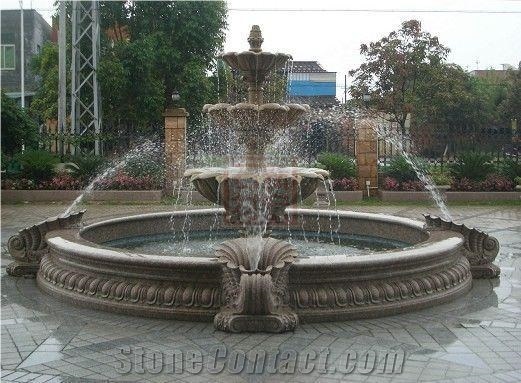 Decorate Water Scene Granite Fountain Park Square
