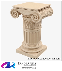 Nature Marble/ Granite Stone Hand Carved Roman Column Pillar for Building Decoration