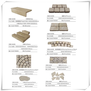 Limestone Material Roman Beige Tile and Slab