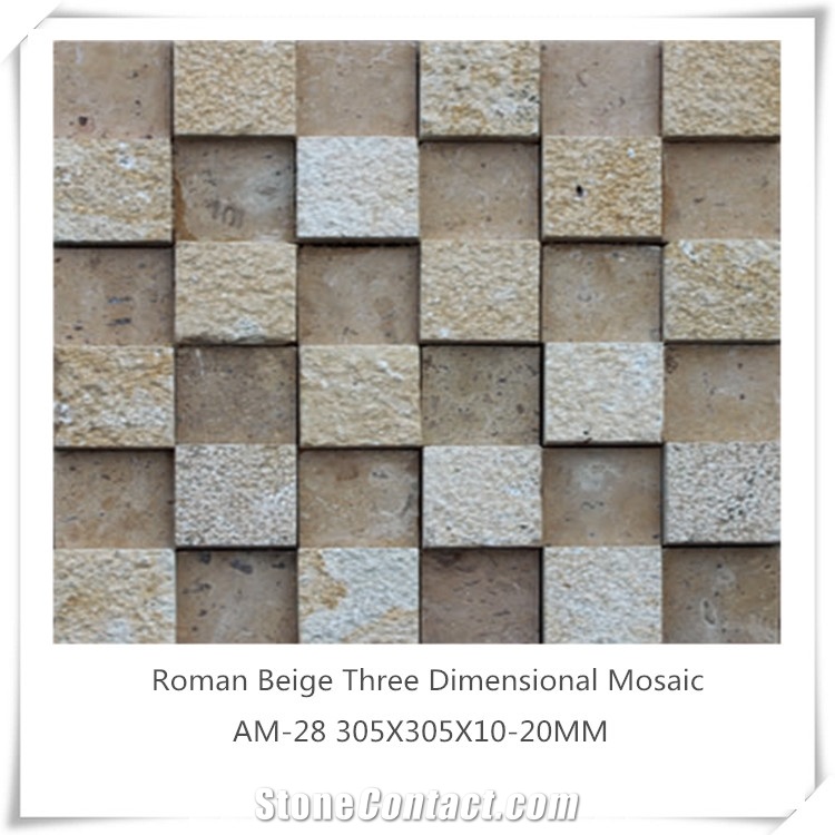 Natural Stone Am-10,Am-14,Am-21,Am-28 Three Dimensional Mosaic Product