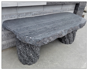 Natural Stone Bench and Table