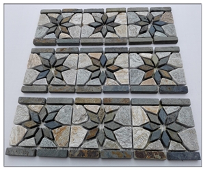 Natural Stone Spb#40 Slate Mosaic Border