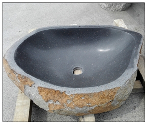 Natural Stone Wash Basin, Black Limestone Sinks & Basins