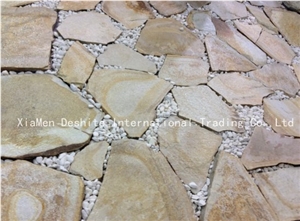 China Yellow Wooden Quartzite Tiles & Slabs for Wall and Floor