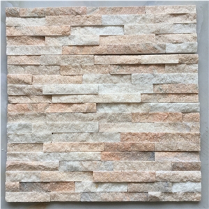 Exterior and Interior Wall Natural Cultured Stone Crystal Yellow Slate Stone Panel Cultured Stone