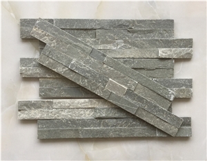 Hhsc10x40-001on Sale China P013 Green Slate Cultured Stone/Wall Cladding/Stacked Stone Wall Panel/Manufactured Stone Veneer