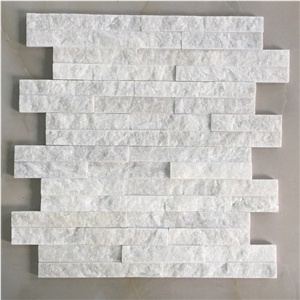 Hhsc10x40-005 on Sale China White Quartzite Cultured Stone/Wall Cladding/Stacked Stone Wall Panel/Manufactured Stone Veneer