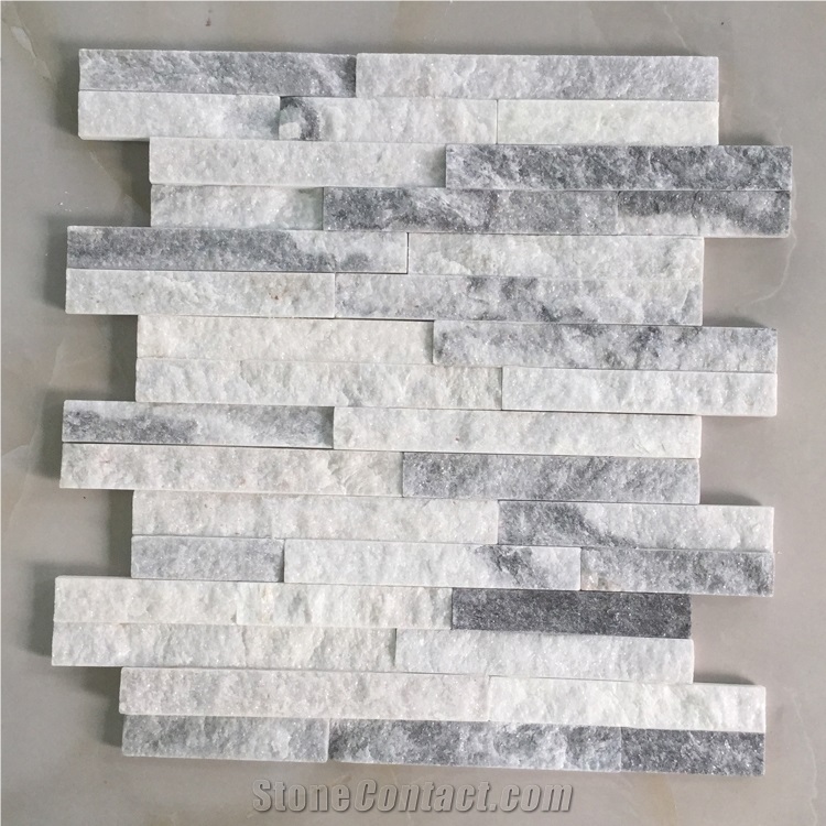 Hhsc10x40-006 on Sale China Grey Marble Cultured Stone/Wall Cladding/Stacked Stone Wall Panel/Manufactured Stone Veneer