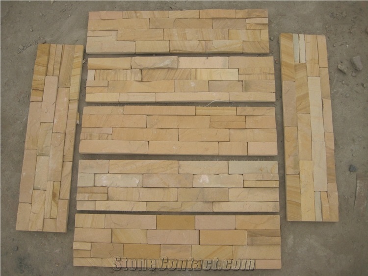 Sandstone Stone Panel Natural Cultured Stone-Wall Cladding