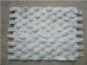 White Quartzite Cultured Stone Corner Stone