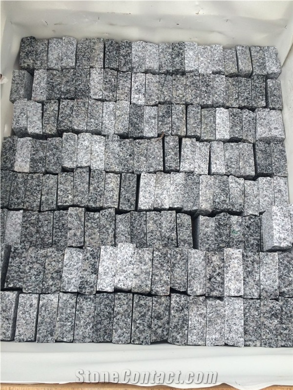 China G623 Crystal Grey, Rosa Beta, Bianco Sarto, Baso White, Cordo Sardinia Granite Flamed Split Cleft Cubes Pavers Sets