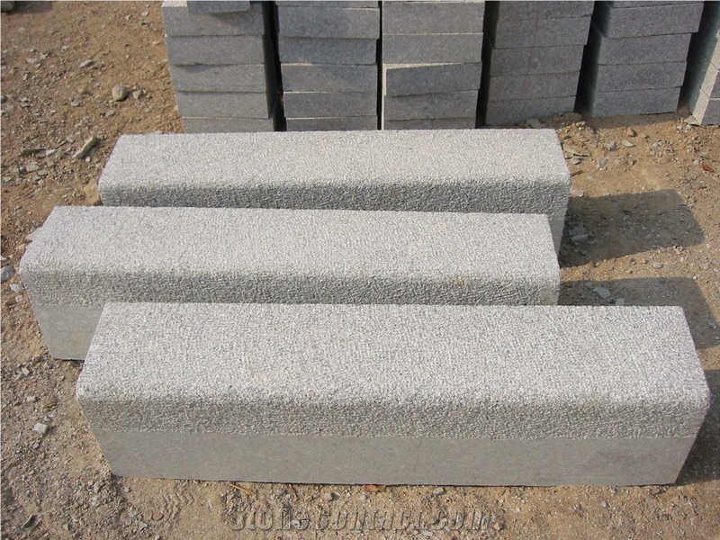 G341 China Grey Granite Bushhammered Kerb Stone Curb Roadstone Sidestone