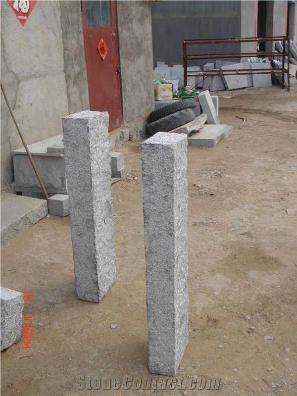 G341 China Grey Granite Split Cleft Natural Surface Palisade Pillar