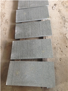 G612 Granite Zhangpu Cyan,Chiseled Surface,Chinese Green Tiles,Flooring Tiles
