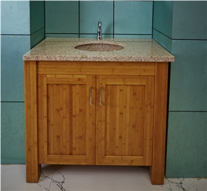 G682 China Yellow Rustic Sunset Gold Padang Giallo Golden Sand Granite Polished Top, Bathroom Top, Sink, Vanity Top