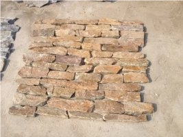 Rustic Quartzite Wall Stone, Brick Stacked Stone, Veneer, Corner Stone, Ledge Stone Cultured Stone