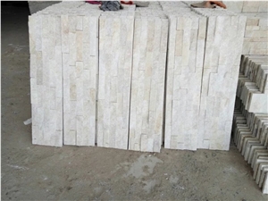 White Quartzite Cultured Stone Wall Cladding Stone Veneer Ledge Stone Corner Stone