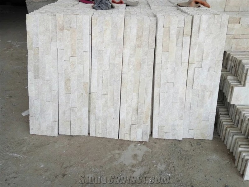 White Quartzite Wall Stone Veneer, Ledge Stone, Culture Stone, Corner Stone