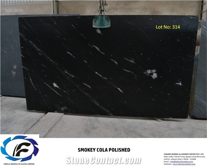 Smockey Cola Marble Tiles & Slabs, Black Polished Marble Floor Covering Tiles, Walling Tiles