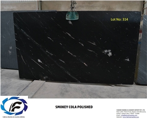 Smockey Cola Marble Tiles & Slabs, Black Polished Marble Floor Covering Tiles, Walling Tiles