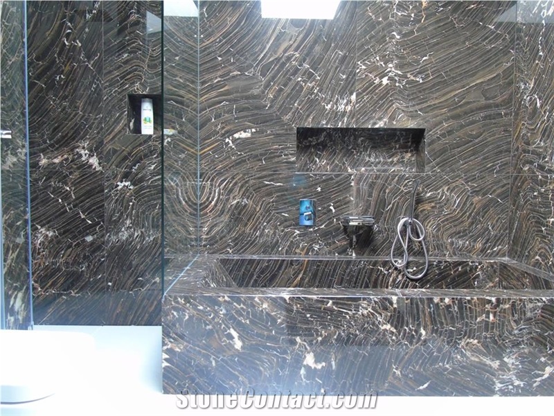 Italian Gold Marble Bathroom Remodeling