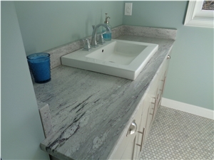 Pretoria White Granite Bathroom Top with Basin