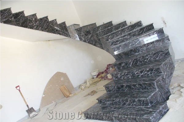 Grigio Carnico Marble Staircase