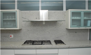 Branco Desiree - White Desiree Granite Countertop, Backsplash and Kitchen Flooring