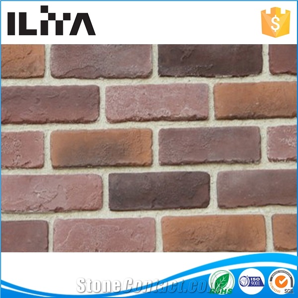 Yld-10031 Colorful Red Bricks Cultured Stone