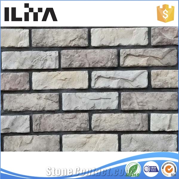 Yld-11007 Beautiful Grey Bricks Cultured Stone