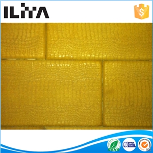 Yld-26002 Yellow Leather Stone Wall Decor