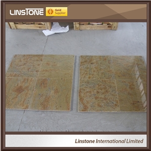 Building Material Kashmir Gold Granite Floor Tiles, India Yellow Granite
