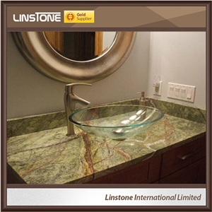 China Suppliers Rain Forest Green Vanity Tops