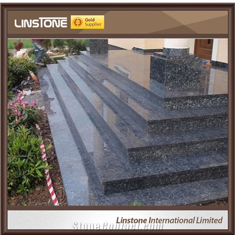 Fabulous High Quality Blue Pearl Granite Stair Tiles