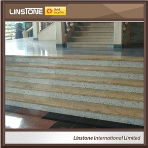 High Quality Popular Tiger Skin Yellow Granite Stair Tiles