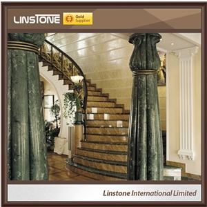 Home Rain Forest Green Marble Staircase