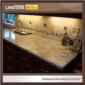 Polished New Venetian Gold Granite Kitchen Countertop