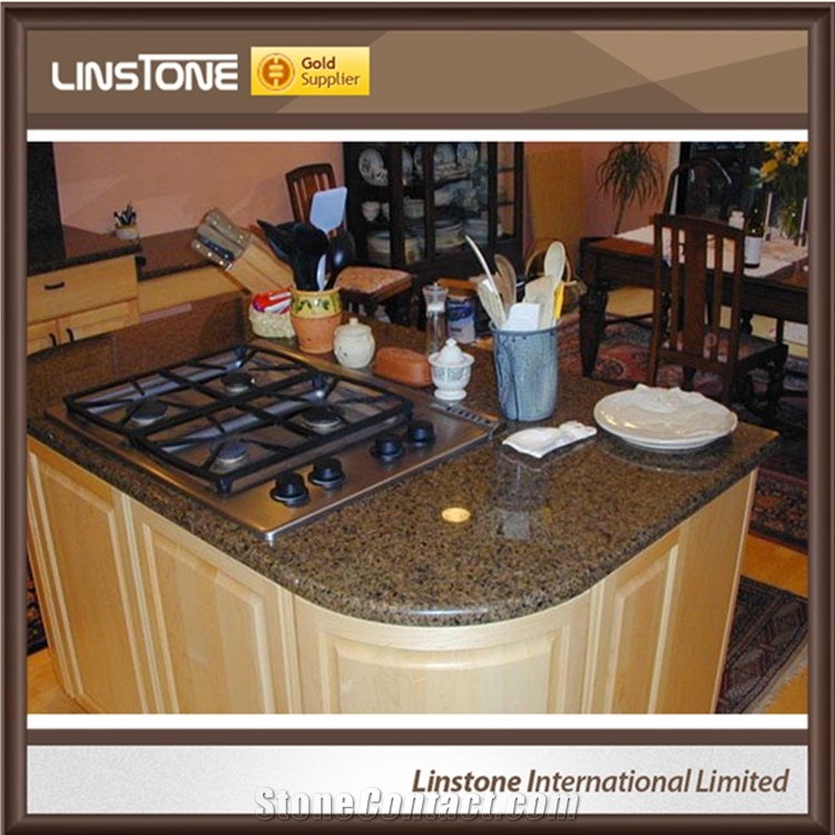 Polished Surface Tropic Brown Granite Kitchen Countertops