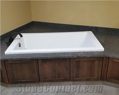 Steel Gray Granite Leathered Tub Surround
