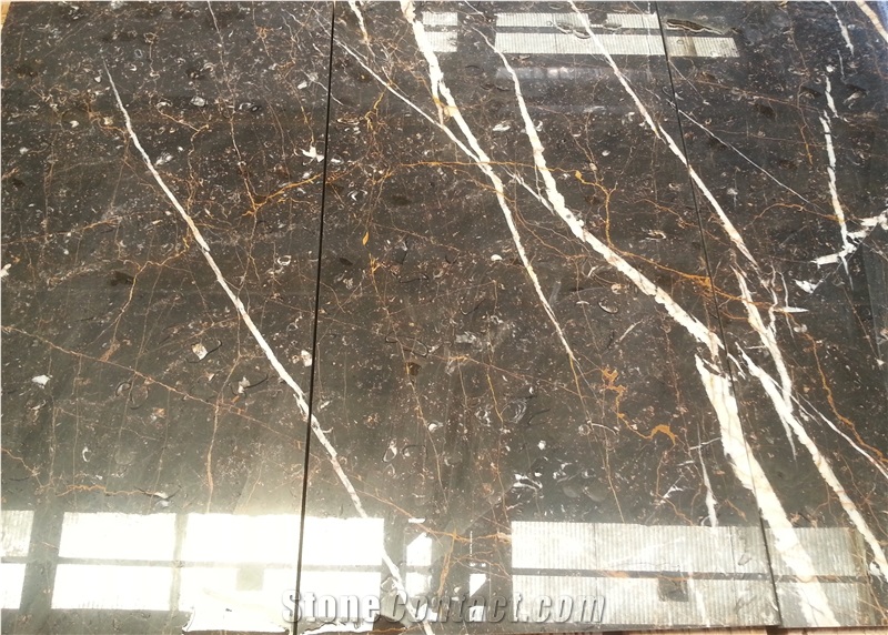 Golden Galaxy Marble Tiles & Slabs, Black Polished Marble Floor Covering Tiles, Walling Tiles
