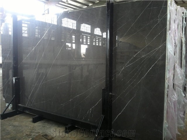 Pietra Gray Marble Tiles & Slabs, Grey Polished Marble Floor Covering Tiles, Walling Tiles