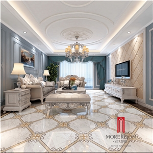Polished White Marble Flooring Tile Marble Look Porcelain Tile