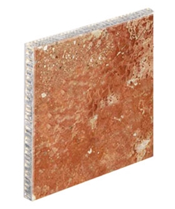 Aluminium Breche De Benou Marble Honeycomb Backed Stone Panel