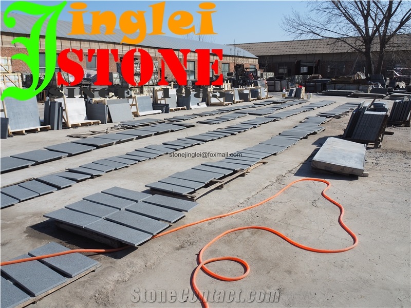 Honed or Polished Black Granite Slabs and Tiles in Economic Price