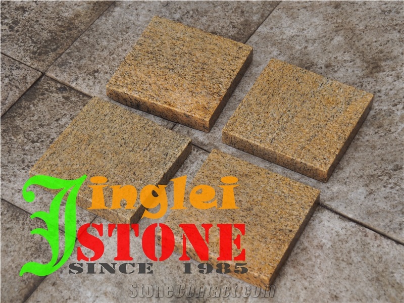 Natural Yellow Granite Slabs Tiles for Decorations