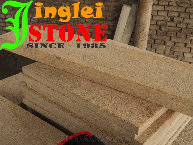Natural Yellow Granite Slabs Tiles for Decorations