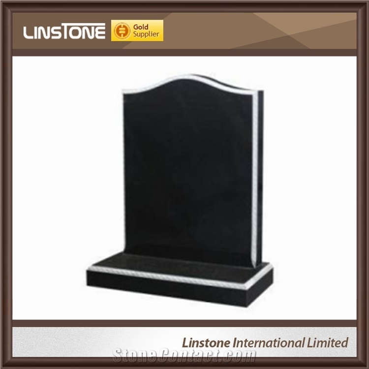 Absolute Black Granite Cheap Cemetery Tombstones & Headstone